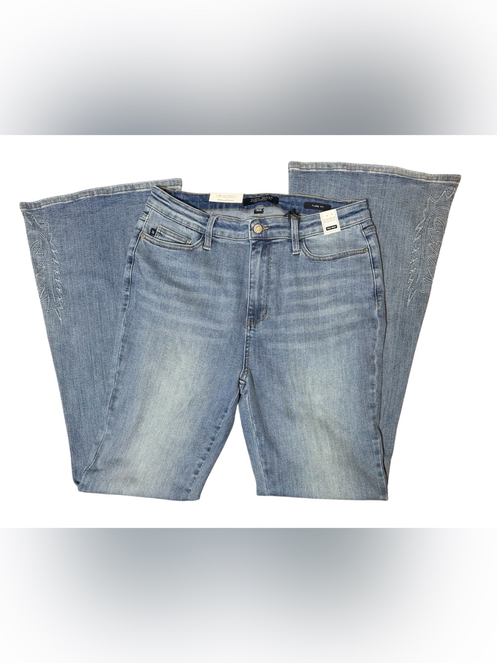Judy Blue Western Embroidered High Waist Flare Jeans JB88606 - Size 15/32 NWT - Picture 6 of 13